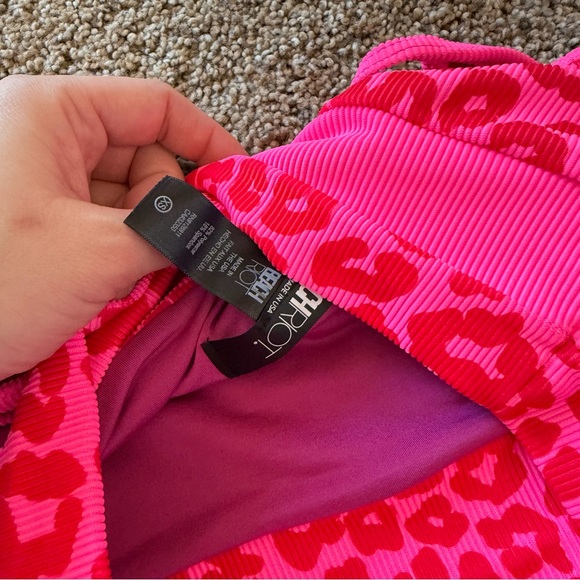 BEACH RIOT Hot Pink Leopard Print Bikini - Picture 5 of 7